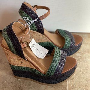 Womens Massimo Green And Blue High Heels size 8